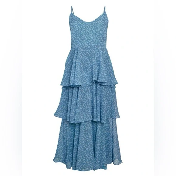 Allison New York Women's Floral Tiered Dress - Sapphire